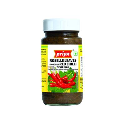 PRIYA PICKLE DE BISSAP VERT ET PIMENT ROUGE 300g