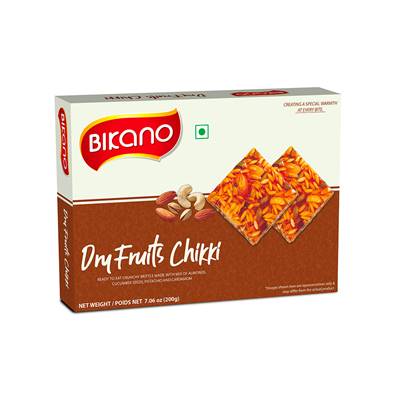 BIKANO CHIKKI MIX DRY FRUIT - NOUGATINE FRUITS SECS 100g