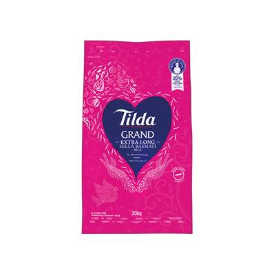 TILDA GRAND SELLA RIZ BASMATI EXTRA LONG ÉTUVÉ 20kg