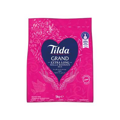 TILDA GRAND SELLA RIZ BASMATI EXTRA LONG ÉTUVÉ 5kg